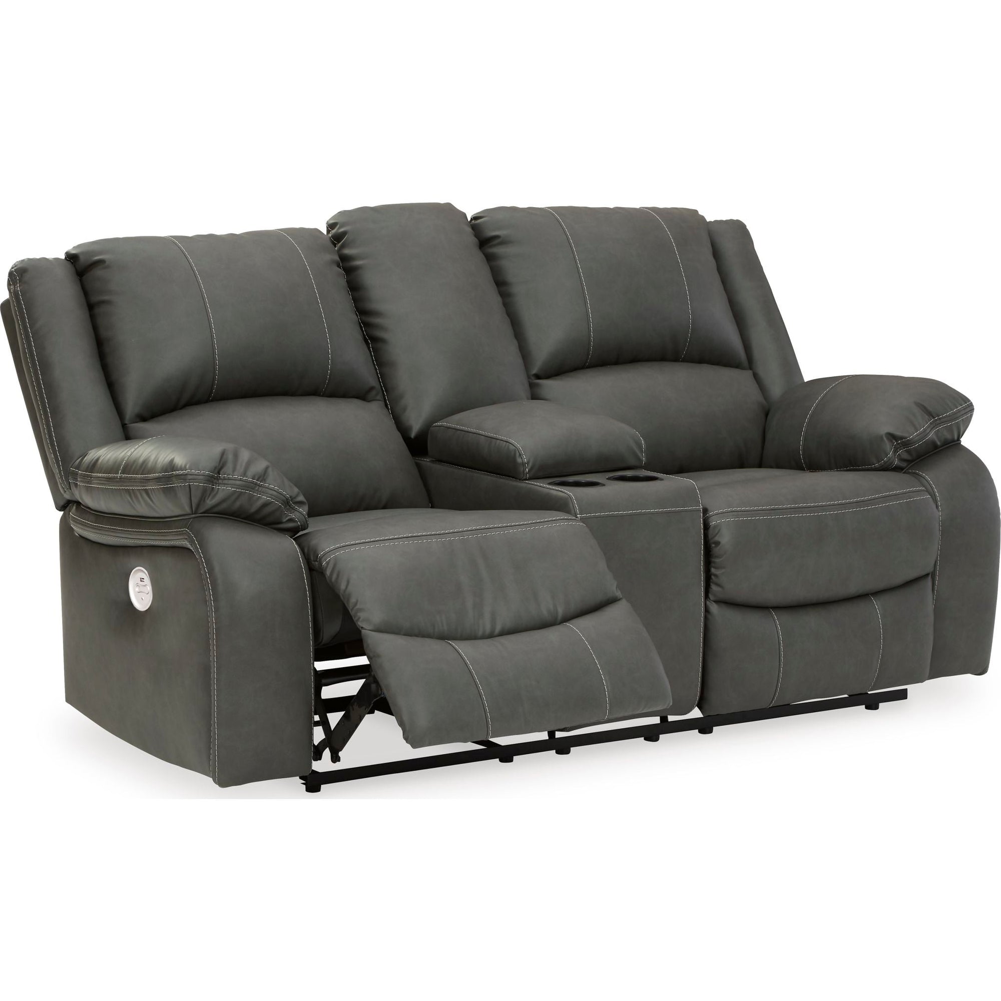 Causeuse inclinable électrique avec console Calderwell - Gris