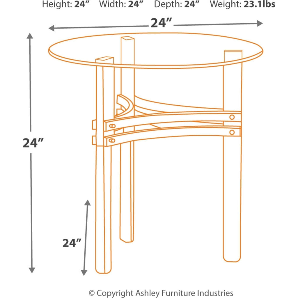 Table d'appoint Braddoni - Finition chromée