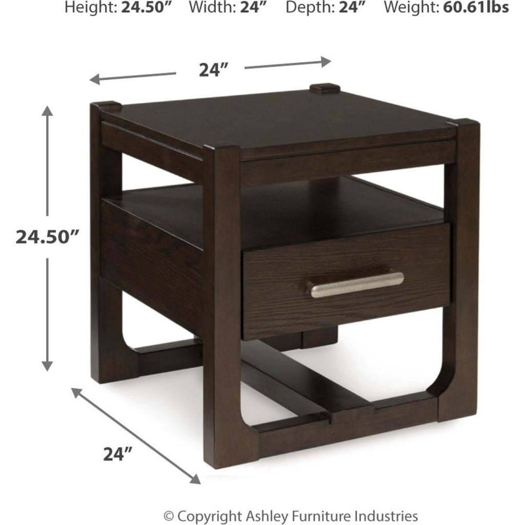 Table d'appoint Breckington - Marron foncé