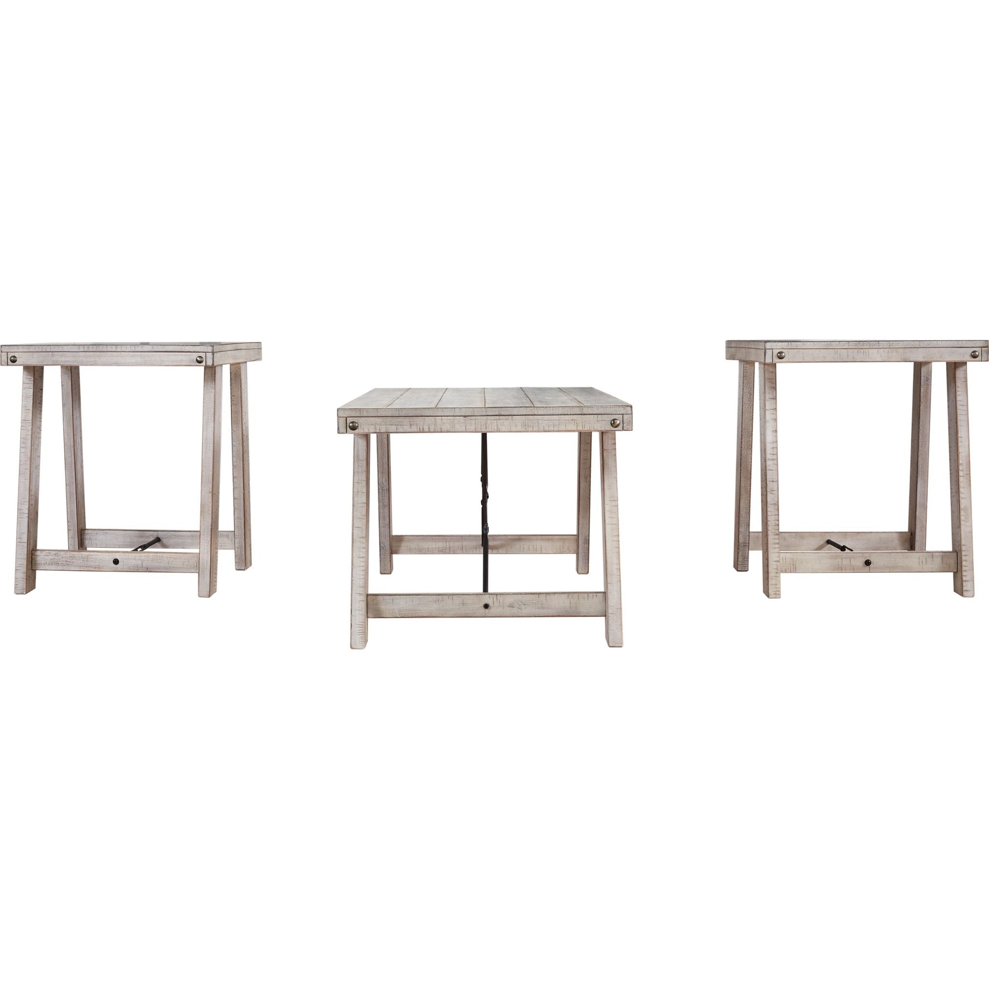Tables Carynhurst (lot de 3) - Blanchi à la chaux