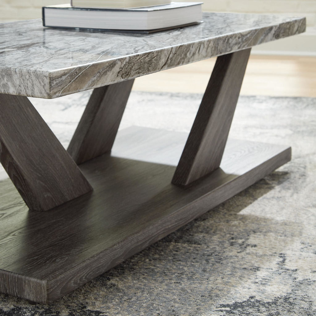 Lot de 3 tables Bensonale - Marron/Gris