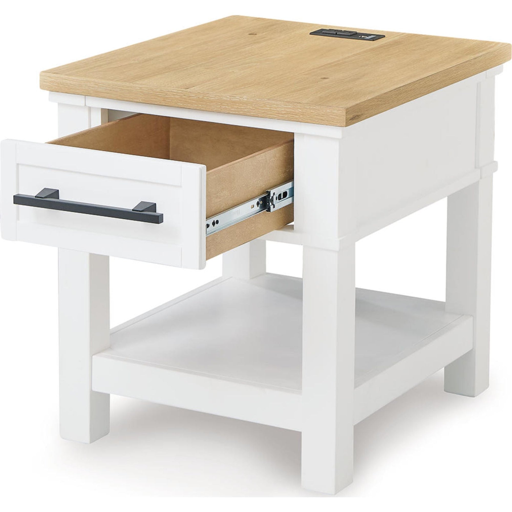 Table d'appoint Ashbryn - Blanc/Naturel
