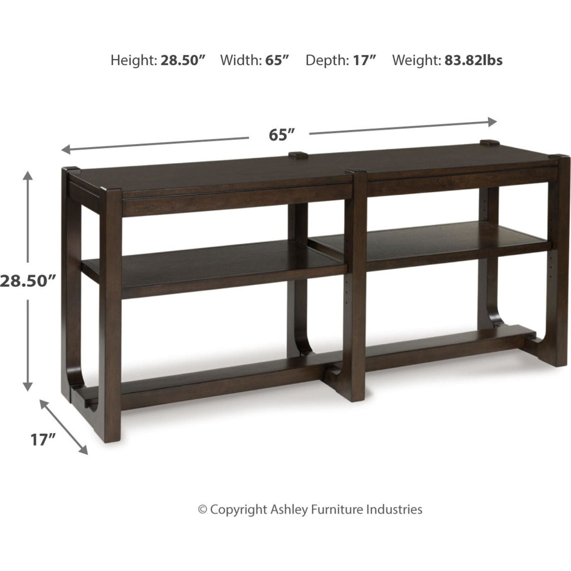 Table basse Breckington - Marron foncé