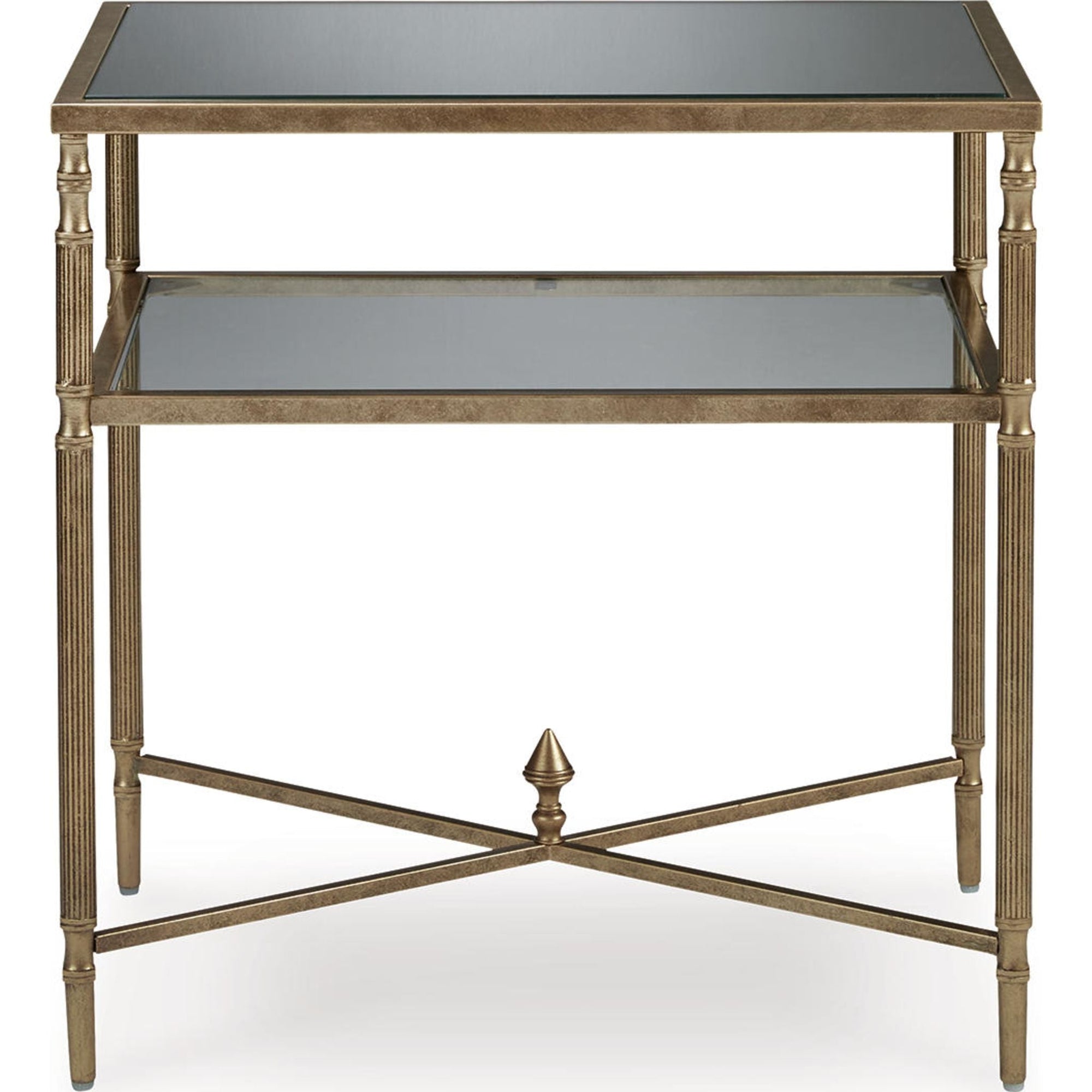 Table d'appoint Cloverty - Finition or vieilli