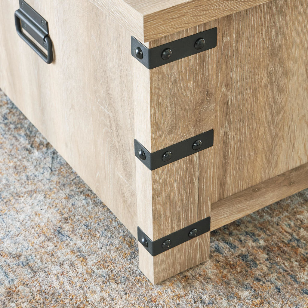 Table basse rectangulaire relevable Calaboro - Marron clair
