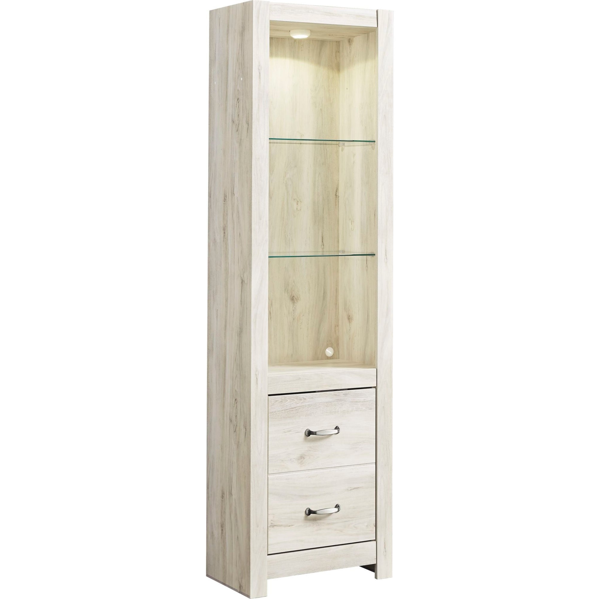 Meuble de divertissement Bellaby avec cheminée - Blanchiment
