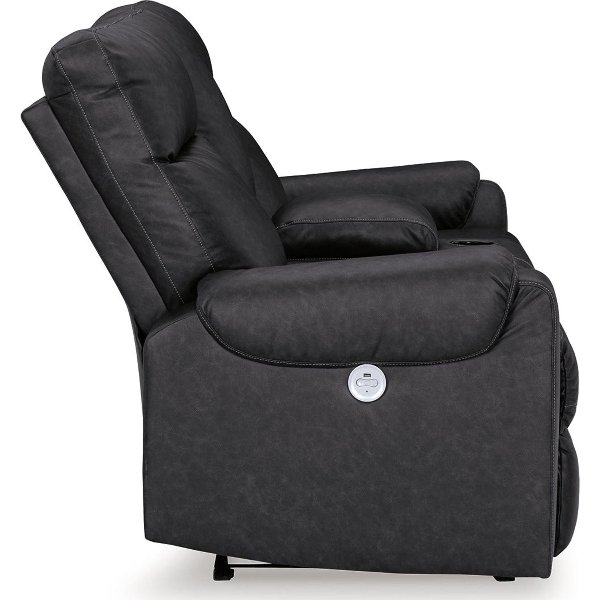 Causeuse inclinable électrique Axtellton avec console - Carbone