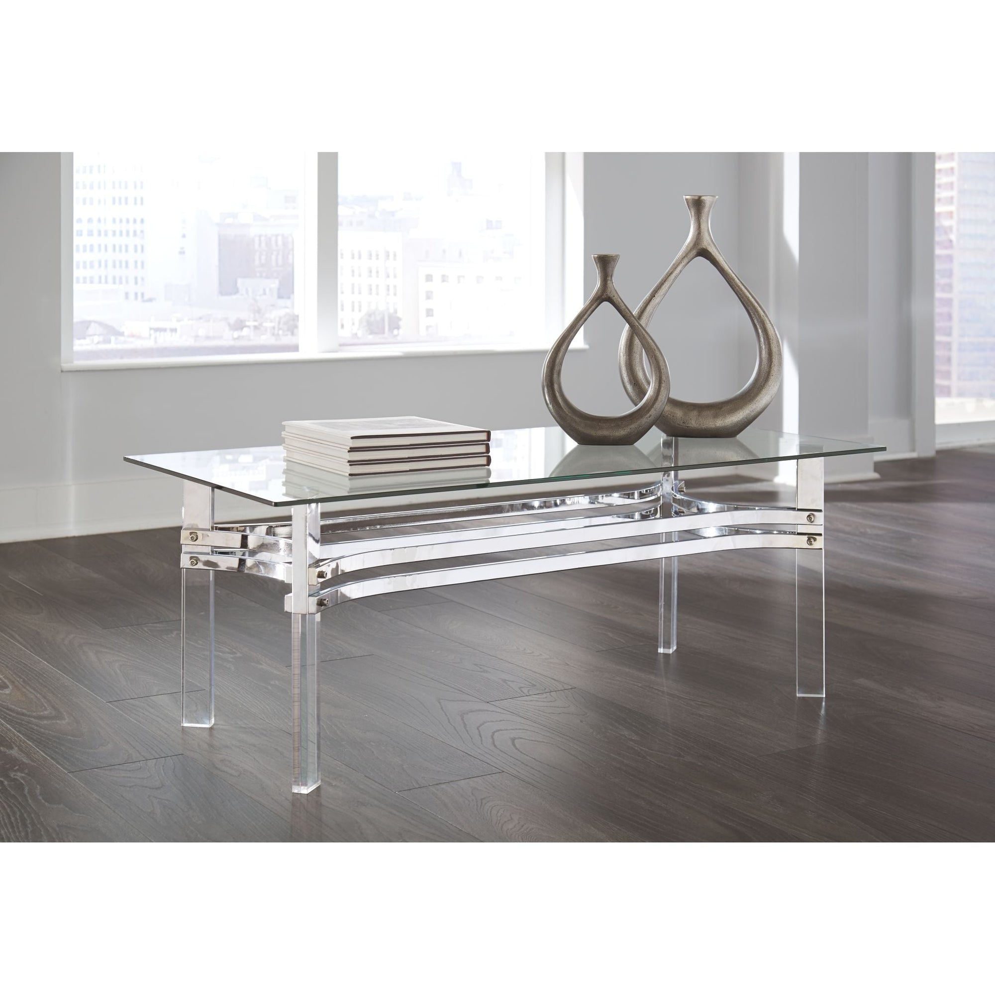 Table basse Braddoni - Finition chromée
