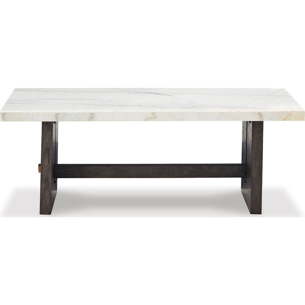 Table basse Burkhaus - Blanc/marron foncé