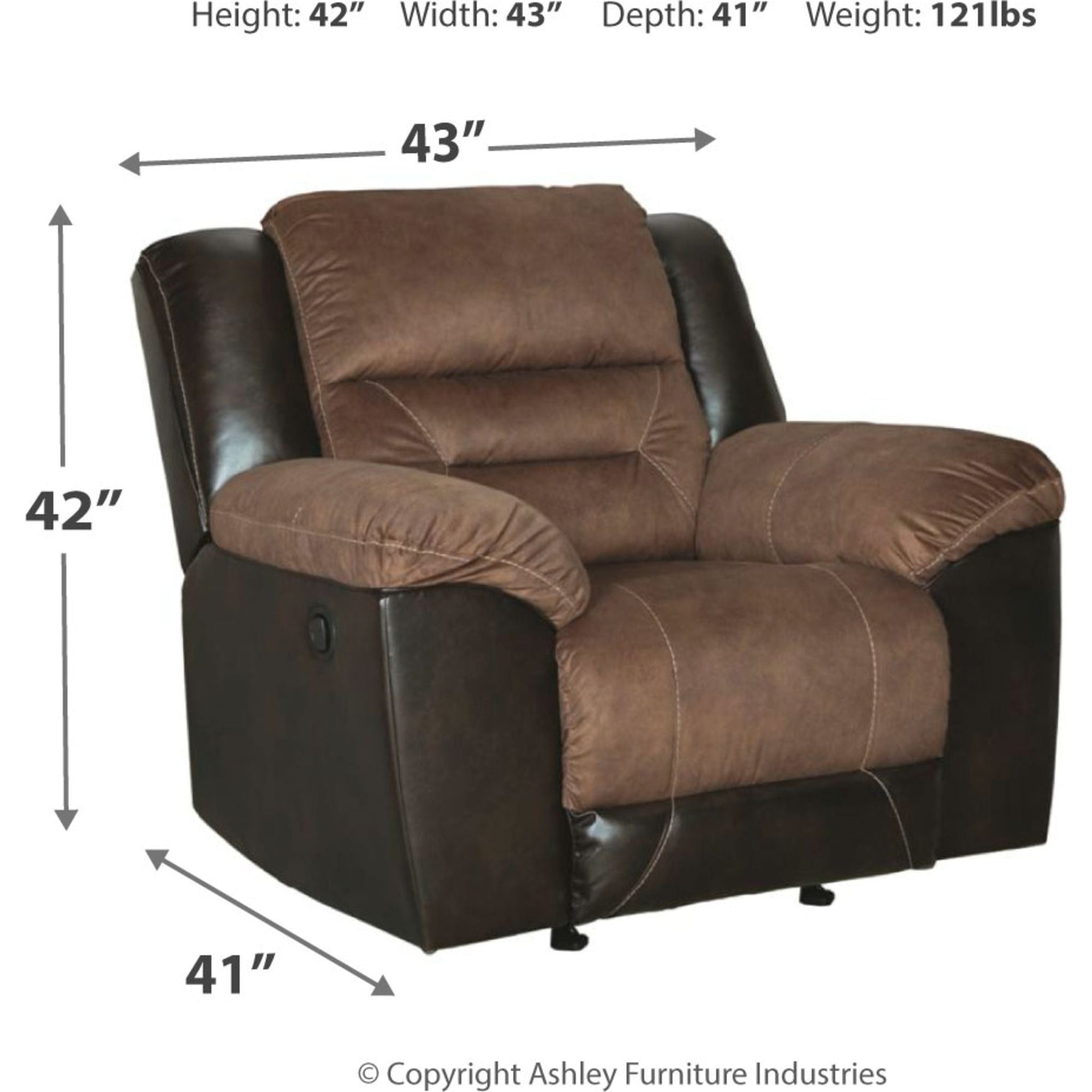 Fauteuil inclinable à bascule Earhart - Châtaigne