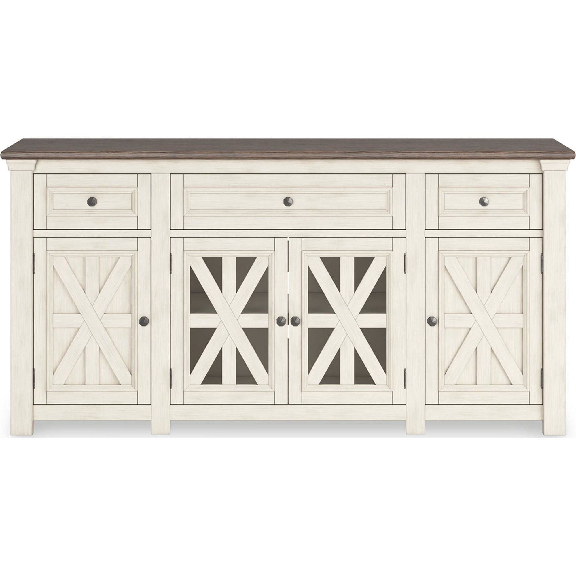 Meuble TV Bolanburg - Blanc/Gris patiné
