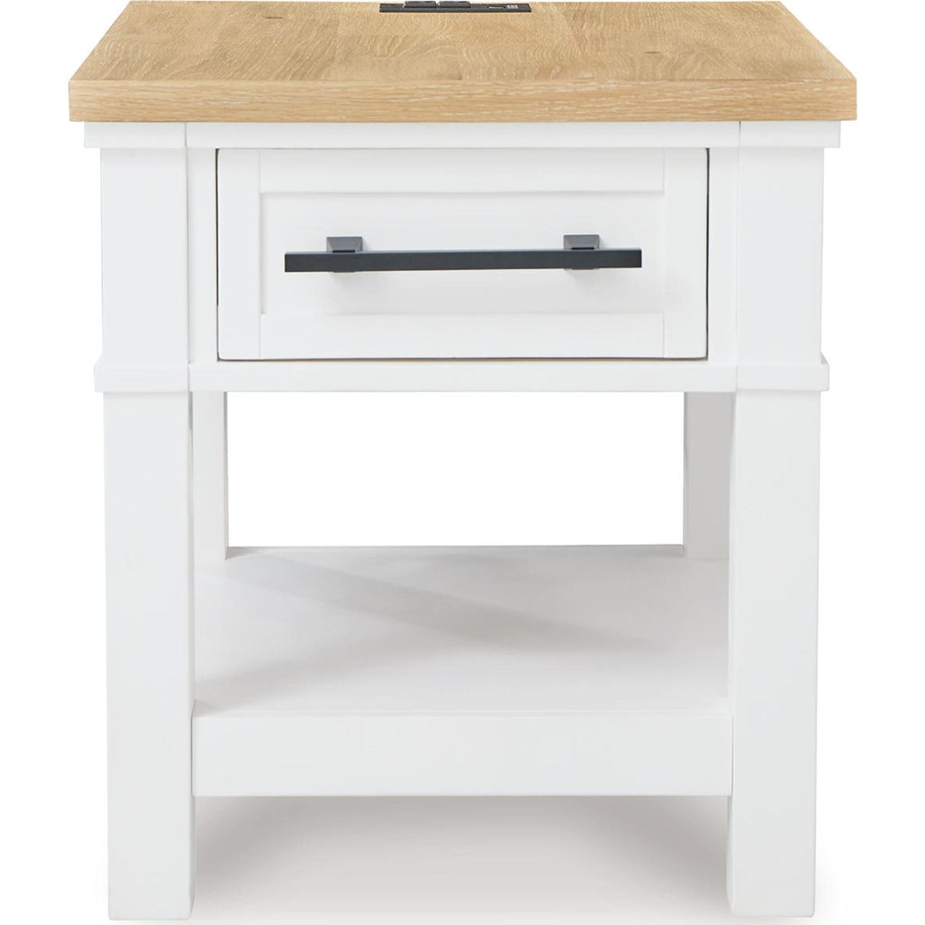 Table d'appoint Ashbryn - Blanc/Naturel