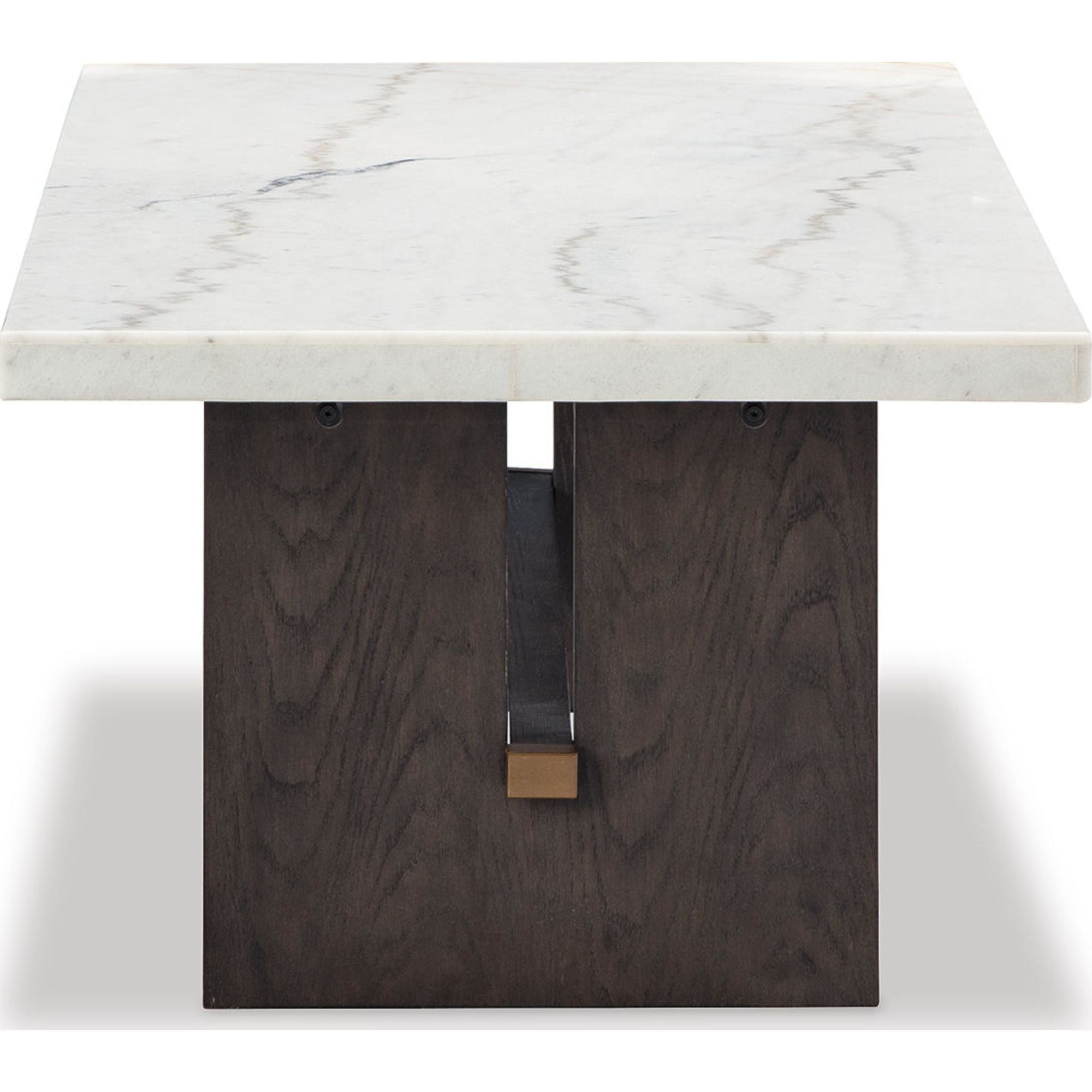 Table basse Burkhaus - Blanc/marron foncé
