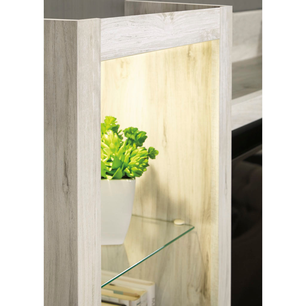 Meuble de divertissement Bellaby avec cheminée - Blanchiment