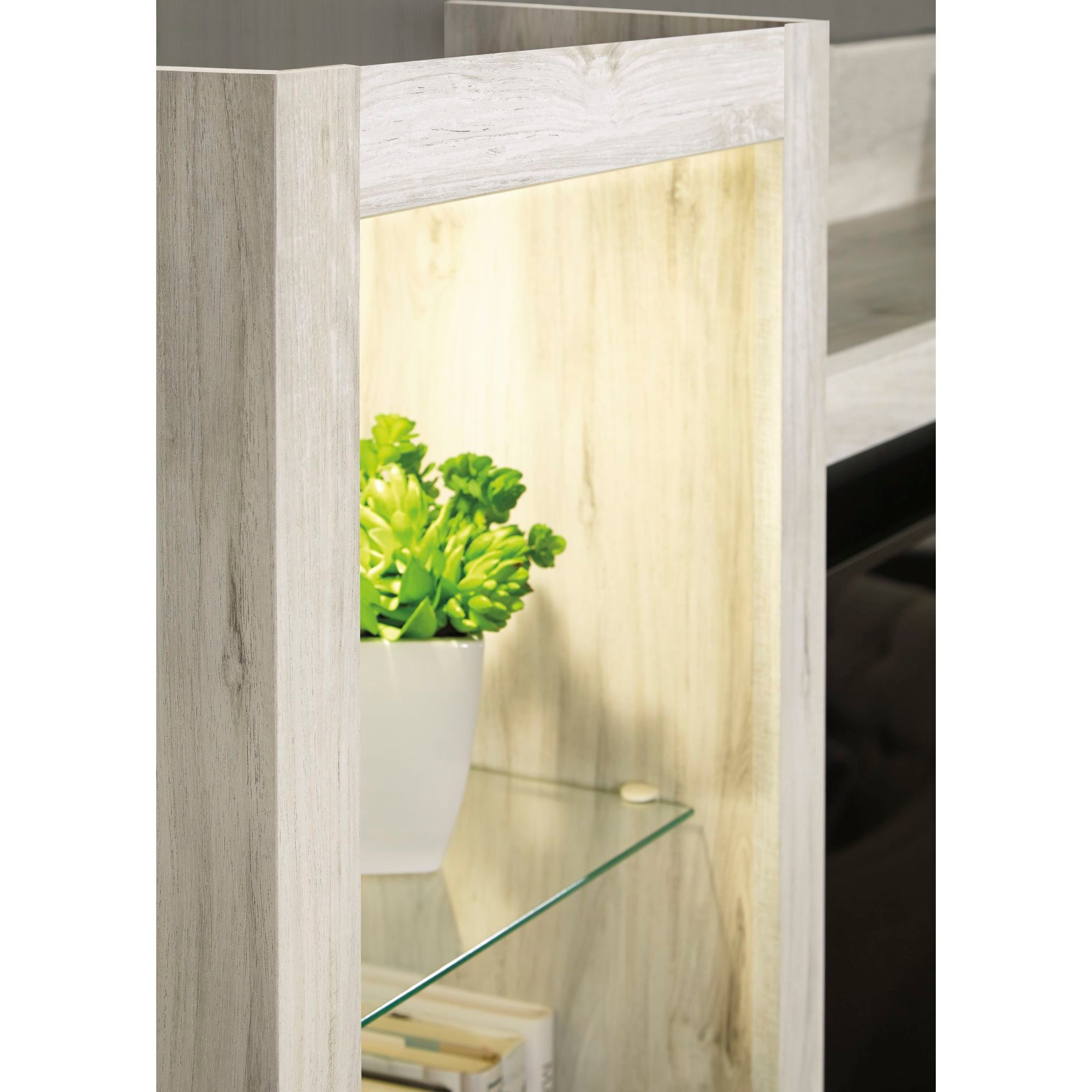 Meuble de divertissement Bellaby avec cheminée - Blanchiment