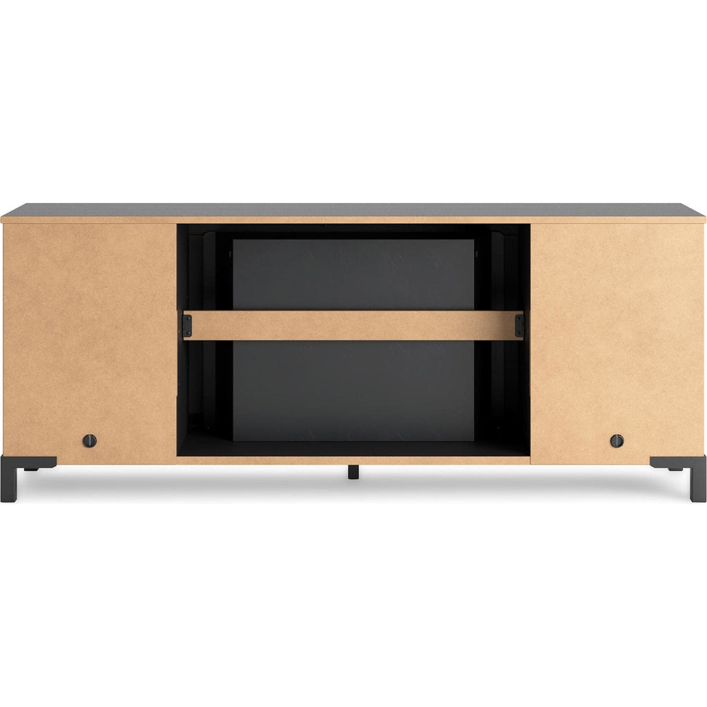 Meuble TV Cayberry avec cheminée - Noir