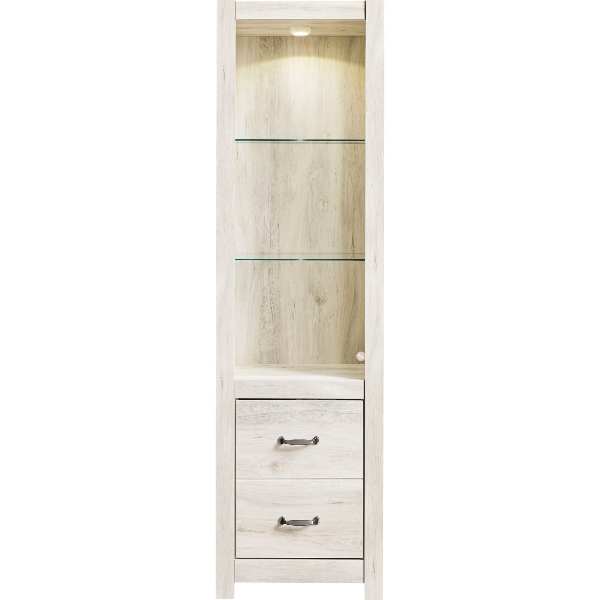 Meuble de divertissement Bellaby avec cheminée - Blanchiment